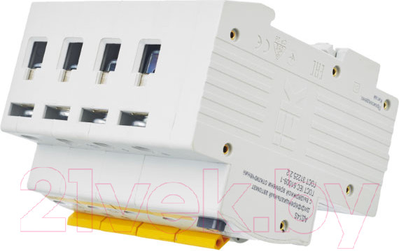 Изображение товара Дифференциальный автомат IEK АД14S 4Р 32А 100мА / MAD13-4-032-C-100