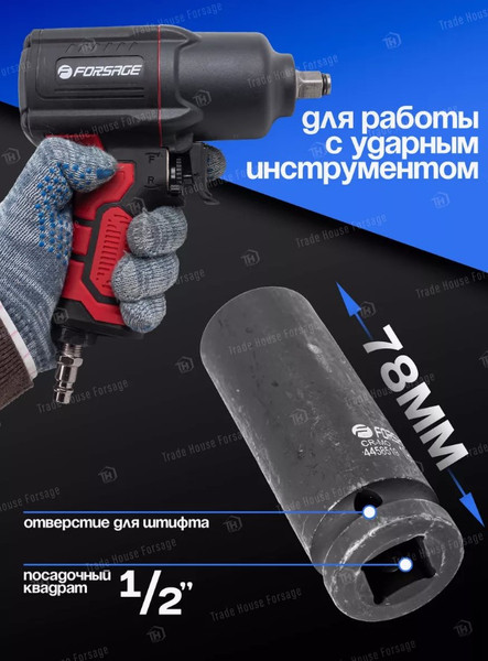 Изображение товара Головка слесарная Forsage F-4458519 (6805)