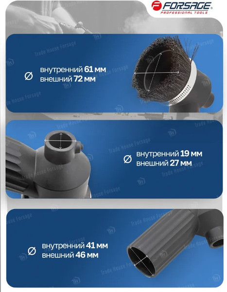 Изображение товара Щетка для пескоструйного пистолета Forsage F-SB28G-B (4297)