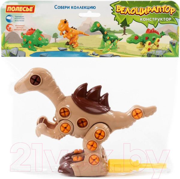 Изображение товара Игрушка-конструктор Полесье Велоцираптор / 76823 (36эл)