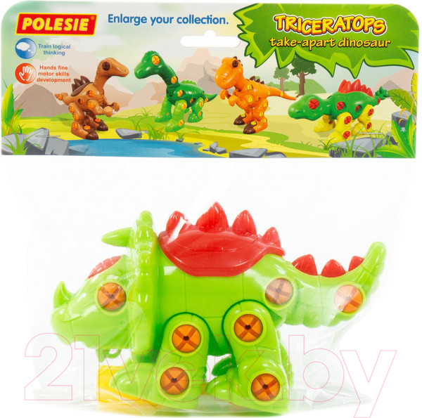 Изображение товара Игрушка-конструктор Полесье Трицератопс / 76717 (32эл)
