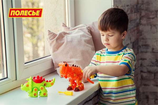 Изображение товара Игрушка-конструктор Полесье Трицератопс / 76717 (32эл)