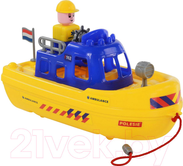 Изображение товара Катер игрушечный Полесье Скорая помощь. Патруль / 71156