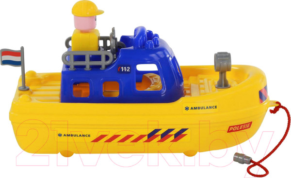 Изображение товара Катер игрушечный Полесье Скорая помощь. Патруль / 71156