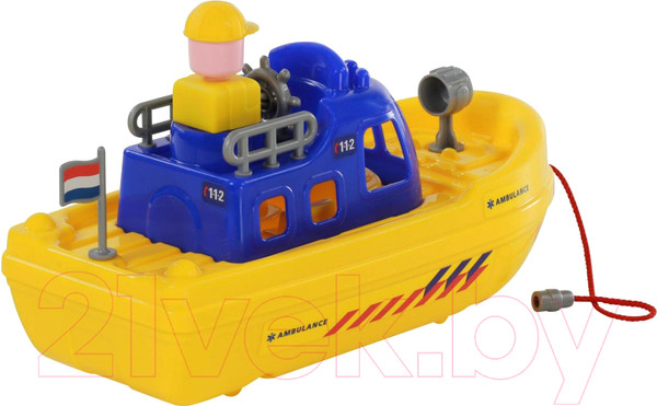 Изображение товара Катер игрушечный Полесье Скорая помощь. Патруль / 71156