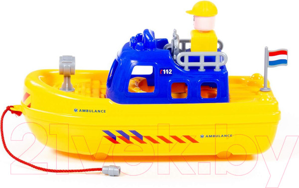 Изображение товара Катер игрушечный Полесье Скорая помощь. Патруль / 71156