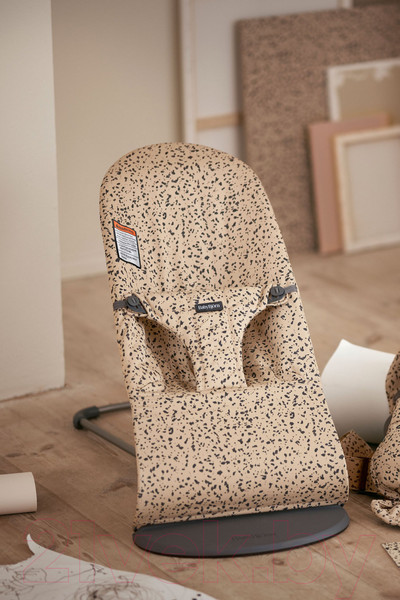 Изображение товара Детский шезлонг BabyBjorn Bliss woven 0060.38 (Dark Grey )