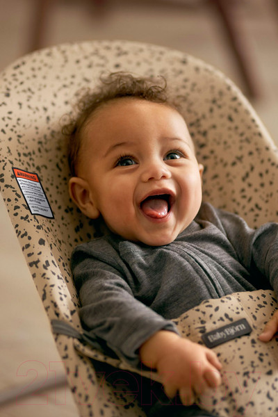 Изображение товара Детский шезлонг BabyBjorn Bliss woven 0060.38 (Dark Grey )