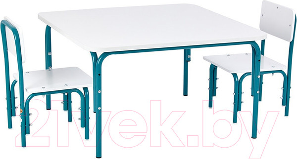 Изображение товара Стол детский Фея Мой малыш / 0002787.32 (белый/морская волна)