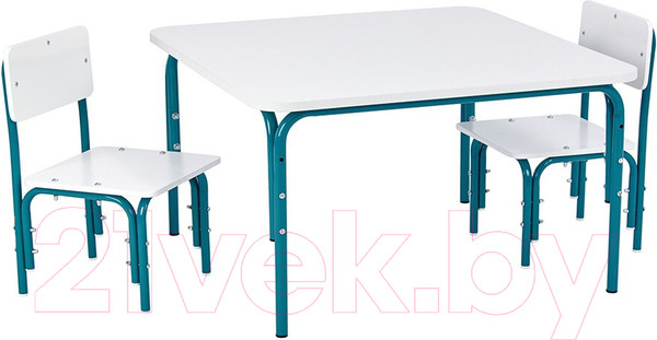 Изображение товара Стол детский Фея Мой малыш / 0002787.32 (белый/морская волна)