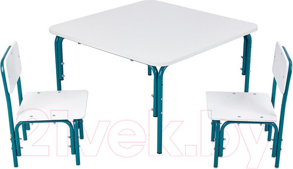 Изображение товара Стол детский Фея Мой малыш / 0002787.32 (белый/морская волна)
