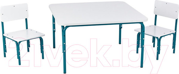 Изображение товара Стол детский Фея Мой малыш / 0002787.32 (белый/морская волна)