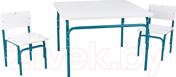 Изображение товара Стол детский Фея Мой малыш / 0002787.32 (белый/морская волна)