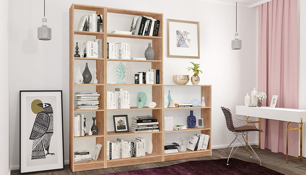 Изображение товара Стеллаж Polini Kids Home Smart Вертикальный / 0002287.171 (дуб крафт золотой)