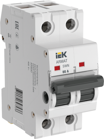Изображение товара Выключатель-разъединитель IEK SWN 2P 80А / AR-SWN-2-080