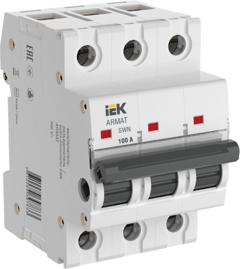 Изображение товара Выключатель-разъединитель IEK SWN 3P 100А / AR-SWN-3-100