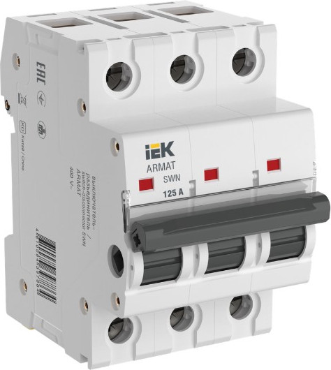 Изображение товара Выключатель-разъединитель IEK SWN 3P 125А / AR-SWN-3-125