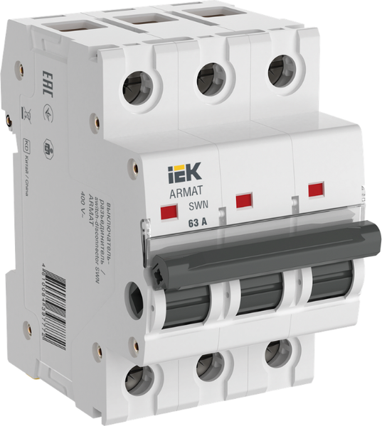 Изображение товара Выключатель-разъединитель IEK SWN 3P 63А / AR-SWN-3-063