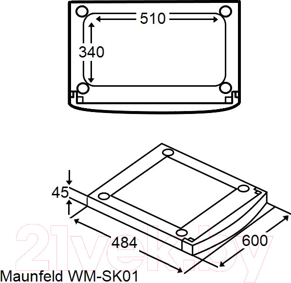 Изображение товара Соединительный элемент для сушильной машины Maunfeld WM-SK01