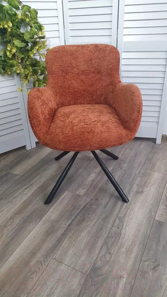 Изображение товара Стул M-City Karol / 629M05735 (3018-09 терракотовый шенилл/черный)