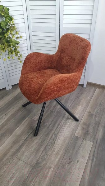 Изображение товара Стул M-City Karol / 629M05735 (3018-09 терракотовый шенилл/черный)