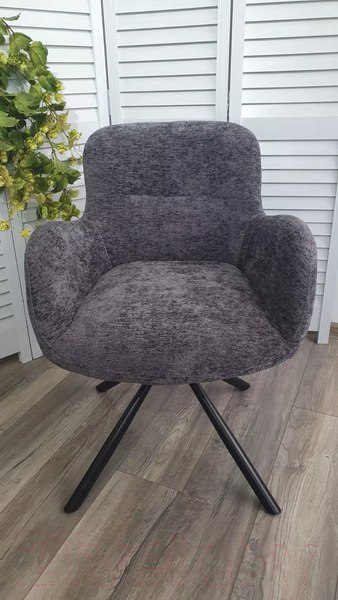 Изображение товара Стул M-City Karol / 629M05737 (3018-19 темно-серый шенилл/черный)