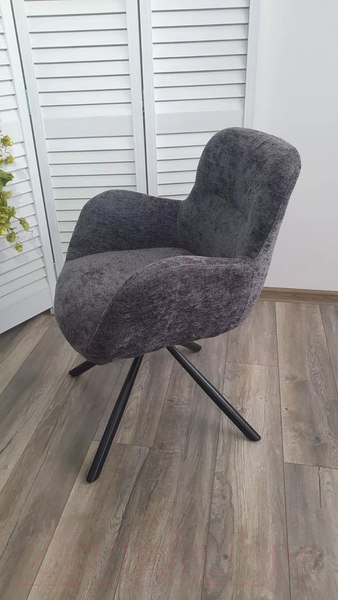 Изображение товара Стул M-City Karol / 629M05737 (3018-19 темно-серый шенилл/черный)