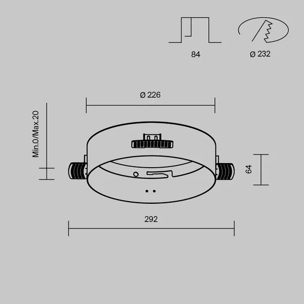 Изображение товара Рамка для точечного светильника Maytoni Downlight DLA032-TRS24-W