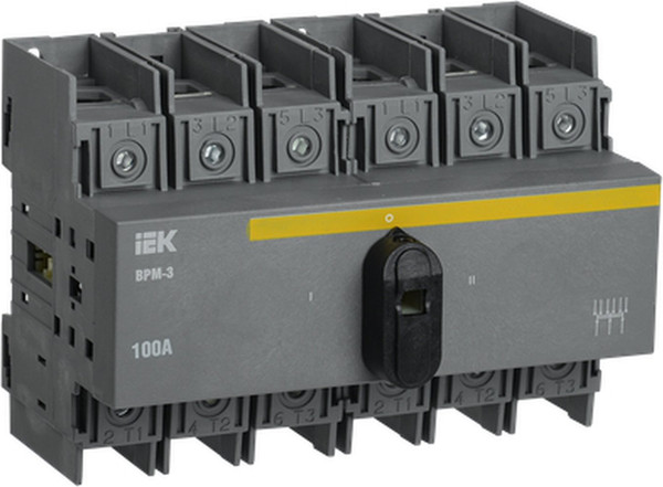 Выключатель-разъединитель IEK ВРМ-3 3P 100А / MVR30-3-100 — фото 3