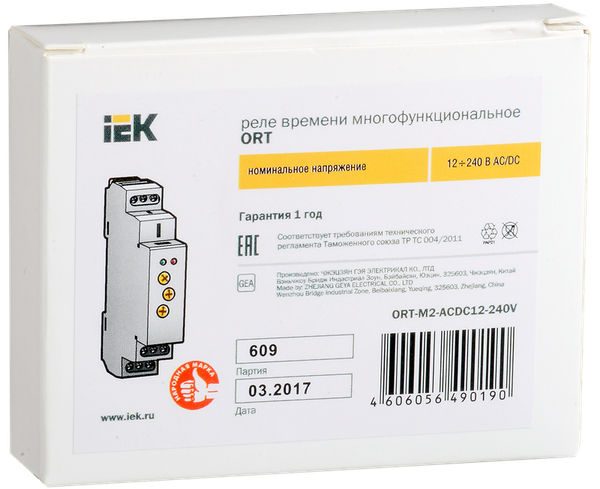Изображение товара Реле времени IEK ORT-M2-ACDC12-240V