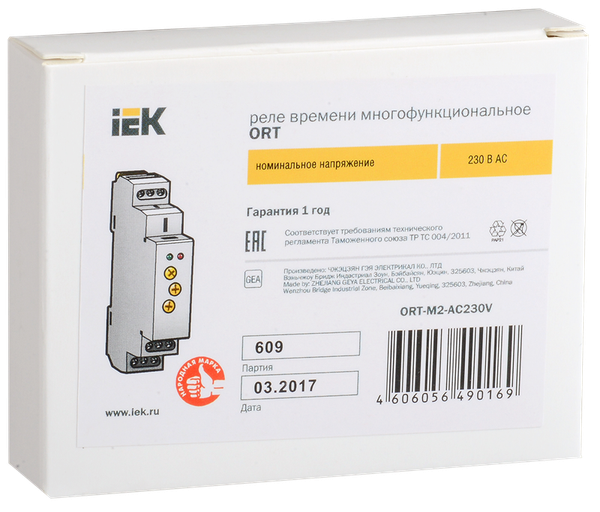 Изображение товара Реле времени IEK ORT-M2-AC230V