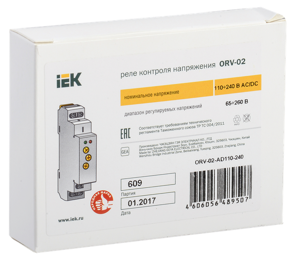 Изображение товара Реле напряжения IEK ORV-02-AD110-240