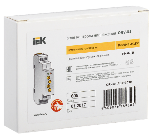 Изображение товара Реле напряжения IEK ORV-01-AD110-240