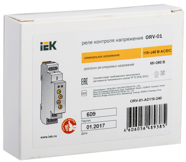 Изображение товара Реле напряжения IEK ORV-01-A220