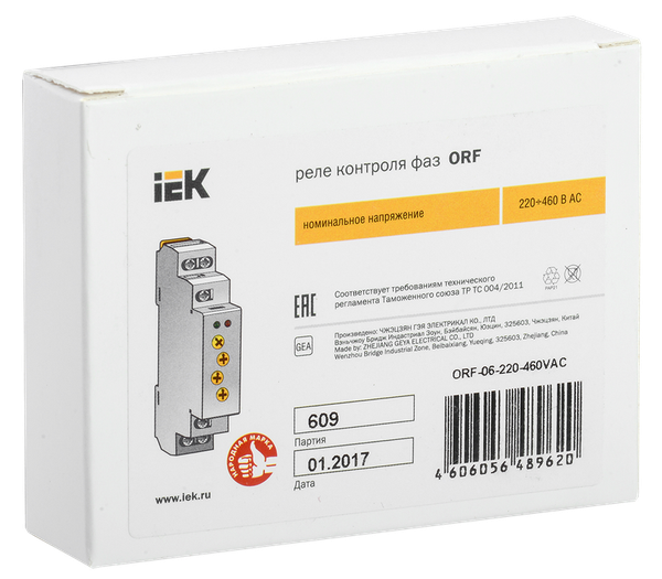 Изображение товара Реле контроля фаз IEK ORF-06-220-460VAC