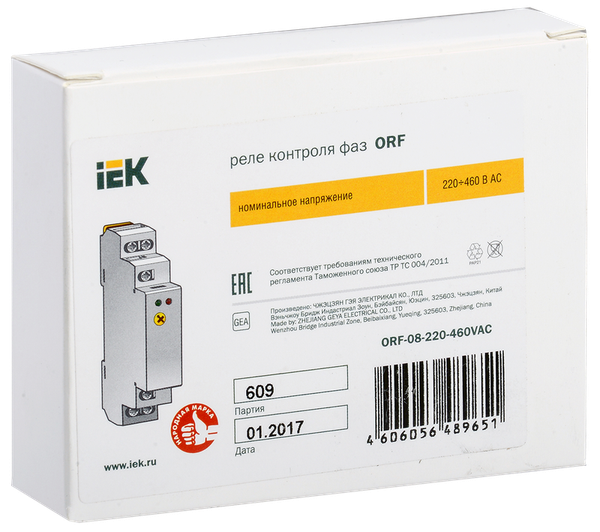 Изображение товара Реле контроля фаз IEK ORF-08-220-460VAC