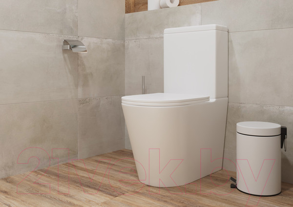 Изображение товара Унитаз напольный Lauter W76 P-TRAP с жестким сиденьем и микролифтом / 21122762 (горизонтальный выпуск)