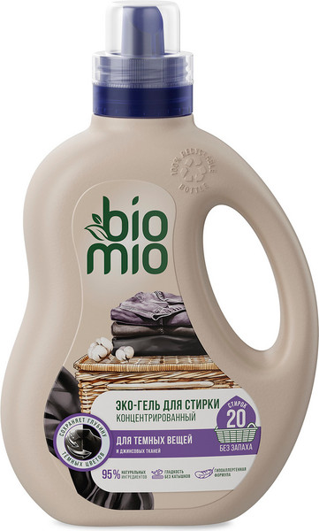 Изображение товара Гель для стирки BioMio Bio Для стирки черных, темных и джинсовых тканей (900мл)