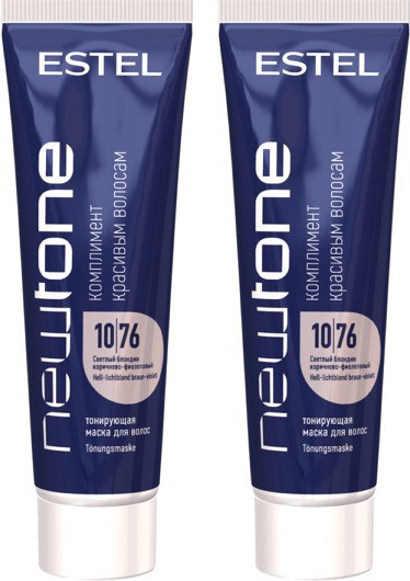 Изображение товара Тонирующая маска для волос Estel Newtone 10/76 (2x60мл, светлый блондин коричнево-фиолетовый)