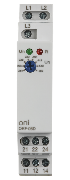 Изображение товара Реле контроля фаз ONI ORF-08D-220-460VAC