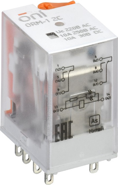 Изображение товара Реле интерфейсное ONI ORM-1-2C-AC220V-L-B