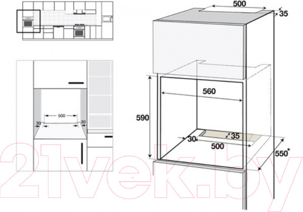 Изображение товара Электрический духовой шкаф Schtoff Decor 2100