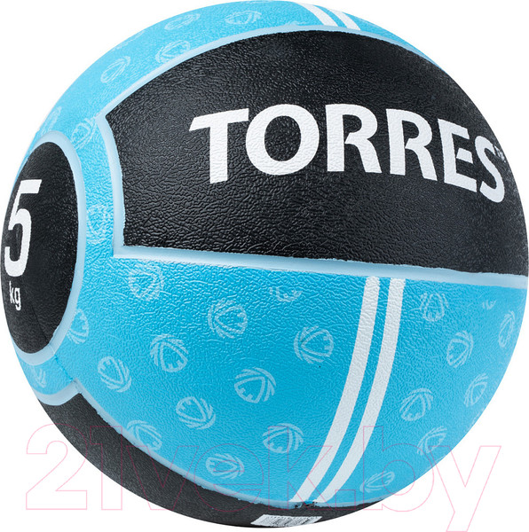 Изображение товара Медицинбол Torres AL00235 (5кг, черный/голубой)