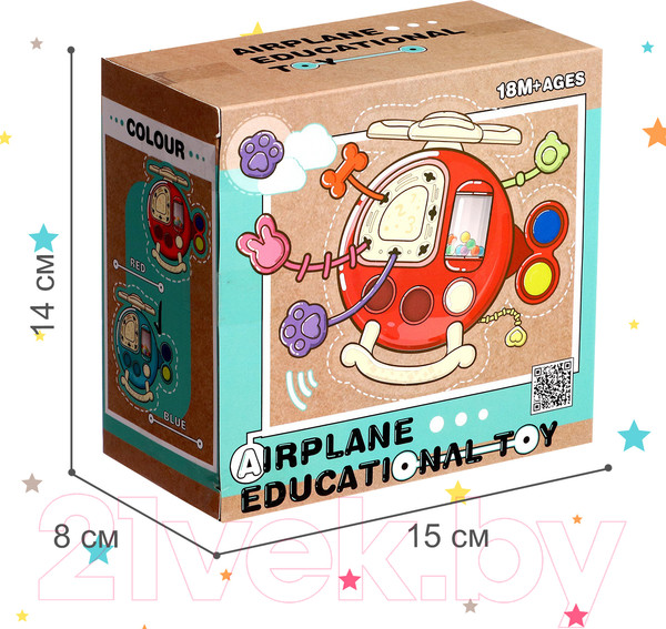 Изображение товара Развивающая игрушка Sima-Land Вертолетик BWL-11Y(W) / 10639144 (голубой)