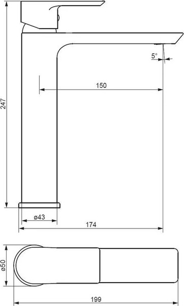 Изображение товара Смеситель Damixa Apollo 470250000 (хром)