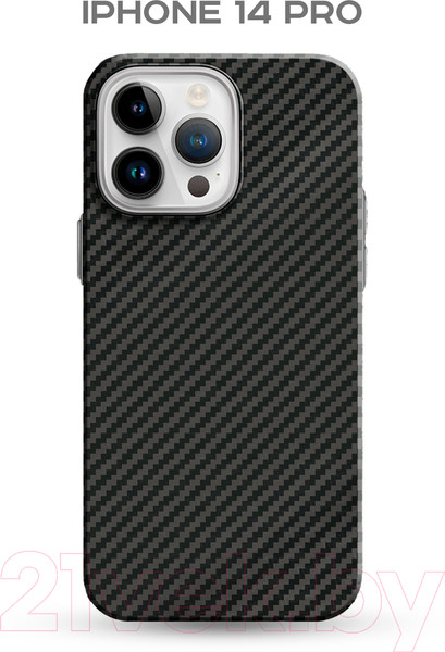Изображение товара Чехол-накладка Luxo Карбоновые полосы J162 для iPhone 14 Pro (черный)