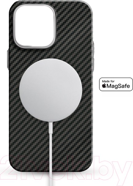 Изображение товара Чехол-накладка Luxo Карбоновые полосы J162 для iPhone 14 (черный)