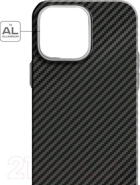Изображение товара Чехол-накладка Luxo Карбоновые полосы J162 для iPhone 15 (черный)