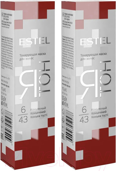 Изображение товара Тонирующая маска для волос Estel Я Тон 6/43 (2x60мл, коньячный)