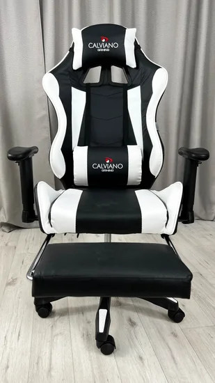 Изображение товара Кресло геймерское Calviano 1585 (черный/белый)